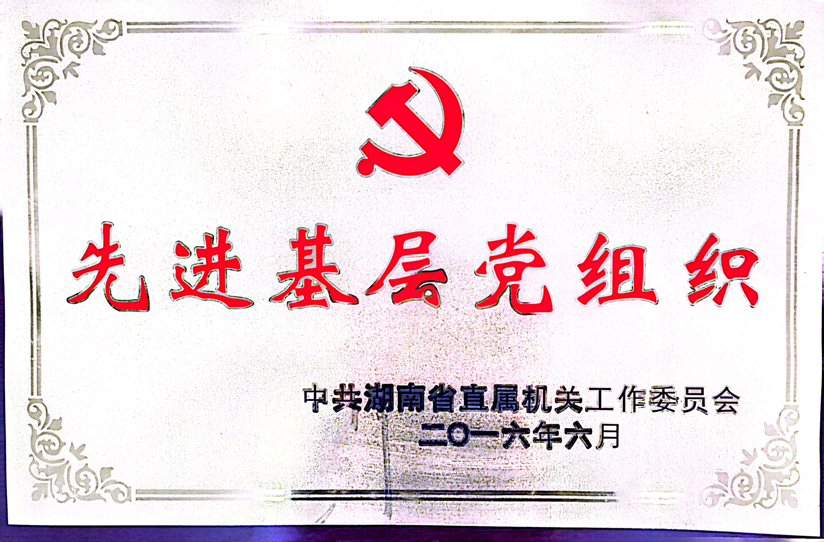 2016年度省直机关先进基层党组织
