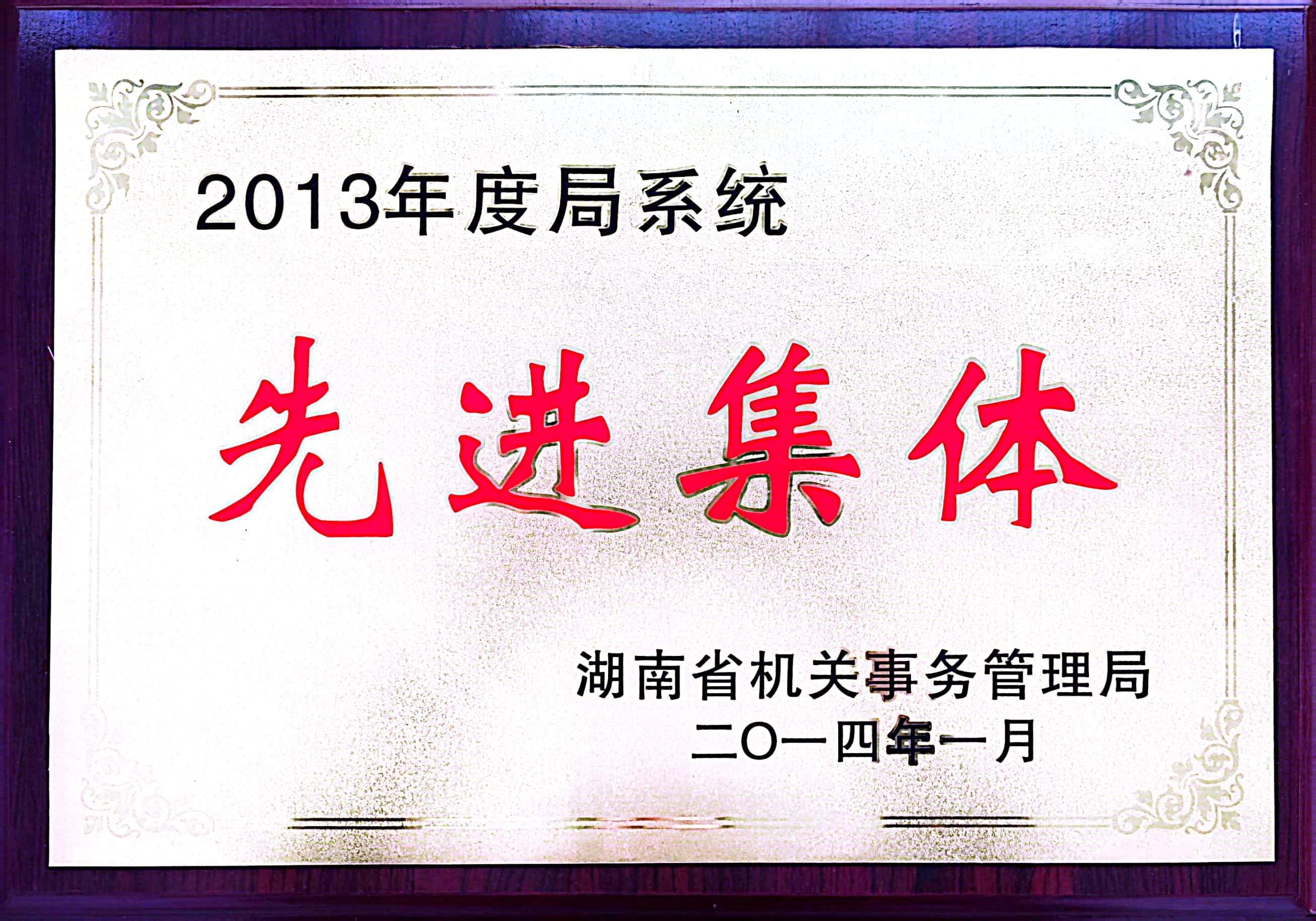 2013年度湖南省机关事务管理局系统先进集体